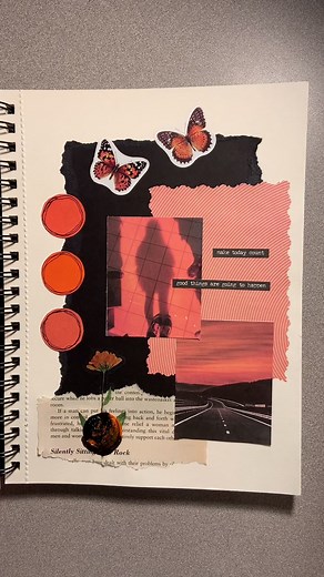 Reply to @tulog2 🧡Orange & Black🖤#scrapbook #art #craft #journal #aesthetic #asmr #fyp #relaxing #calm #journaling #bulletjournal #black #orange #fy