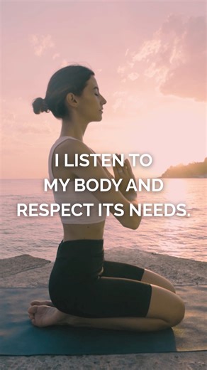 Your body speaks to you every day—through energy, cravings, tension, and emotions. When you pause, listen, and honor what it needs, you build a deeper connection with yourself. Rest when you’re tired, nourish when you’re hungry, move when you crave strength. Respecting your body isn’t just self-care—it’s self-love. | Mind Movies