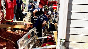 Man trapped in trench, 'buried up to his neck' saved by firefighters at Cherokee County home