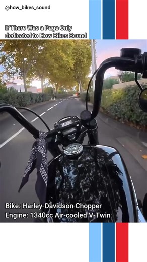 How Bikes Sound 🔊 on Instagram: "Bike: Harley-Davidson Chopper 🔥 Engine: 1340cc Air-cooled V-Twin (Evolution engine – classic custom base) Power: 67 HP / 50 kW @ 5,500 rpm Torque: 107 Nm / 79 lb-ft @ 3,500 rpm Compression Ratio: 8.5:1 Transmission: 5-speed manual Final Drive: Belt Frame: Custom extended rake steel frame Suspension: Telescopic front fork, dual shock rear Brakes: Single disc front & rear Fuel Capacity: ~13 liters Seat Height: ~660 mm Weight: ~260 kg Top Speed: ~175