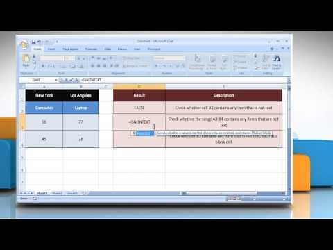 How to use the ISNONTEXT function in Excel :Tutorial