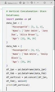02 Vertical Concatenation: Stacking DataFrames with Pandas