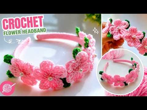EASY Crochet Flower Headband ✨ Cute & Quick DIY for Beginners