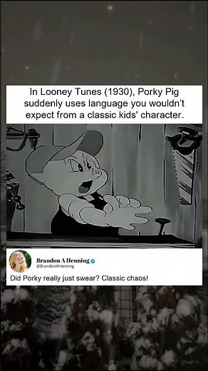Porky Pig's Unexpected Language in Looney Tunes