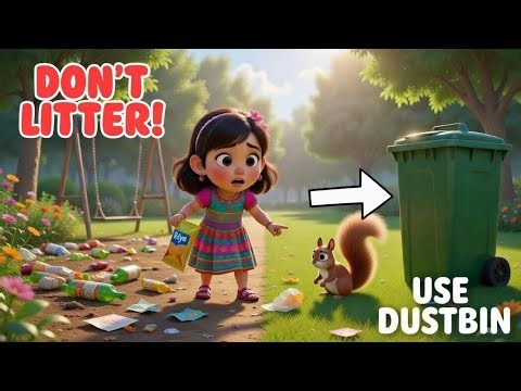 Don’t Litter! 🌍 Save Earth Story for Kids | Cleanliness Cartoon #DontLitter #Cleanliness #GoodHabits