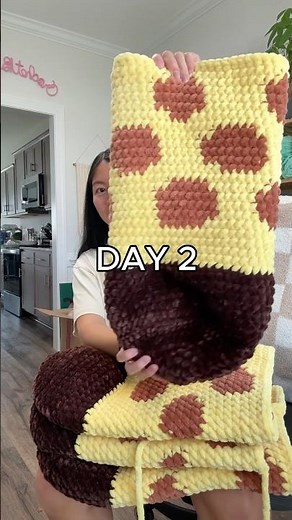 Day 2 of crocheting a life-size giraffe for my son’s nursery!! 🦒 #crochet #shorts