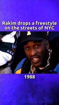 Rakim delivers a freestyle on the streets of NYC (1988) #rakim #80srap #80shiphop #raplegend