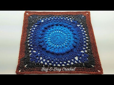 How To Crochet 13" Galaxy Granny Square Crochet Bag O Day Crochet Tutorial #415