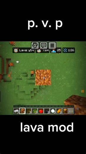 Lava mod in Minecraft 😎#pvp Minecraft # Minecraft #minecraft shorts #gaming 🎮😄#shorts