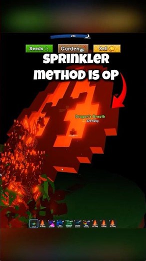 I Grew Massive Dragon Breath Fruit With Sprinkler Method GAG2 #roblox #growagarden2 #growagarden