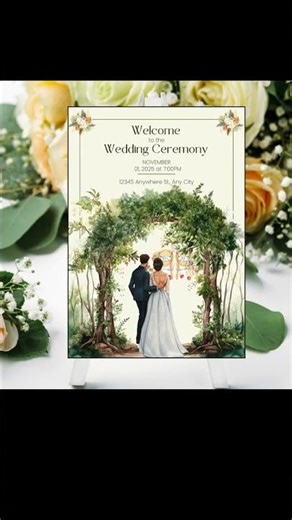 Editable Wedding Invitation Template🌿 Greenery Floral Invite | Instant Download