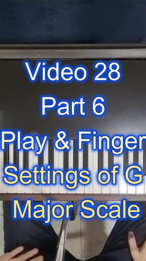 Hans Hansen on Instagram: "Video 28 Part 6 Play & Finger Settings of G Major Scale. Finger numbers and note names of the right and left hands are provided in real-time to make it easier to follow. For your review: Notes in the G major scale are G - A - B - C - D - E - F# - G. Finger numbers in the right hand are 1 - 2 - 3 - 1 - 2 - 3 - 4 - 5 and in the left hand 5 - 4 - 3 - 2 - 1 - 3 - 2 - 1. Don't forget to turn your wrist in the left hand to the left side in order to reach for the F# with your