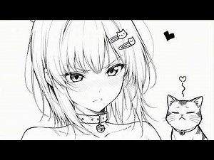 Anime Girl x Cat 🐾 4k Live Wallpaper | Cute Aesthetic Anime Loop Background UHD