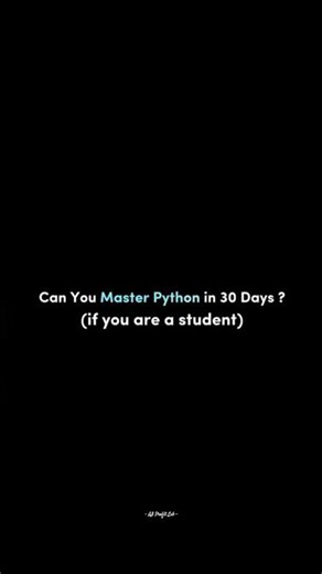 🐍 Can You Master Python in 30 Days #learning #python #programming #learnpython #pythontutorial