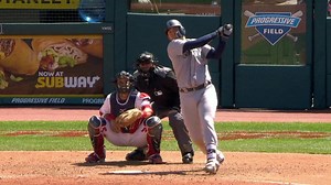 Healy cranks a solo shot to left
