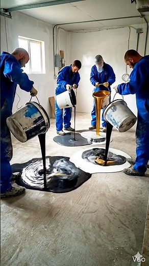 From Dust to Luxury Garage 🔥 Epoxy Floor Transformation + Car Repair #shorts