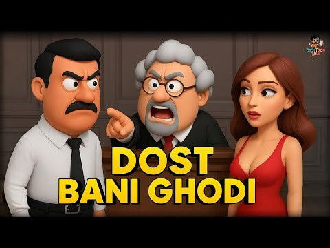 Court Comedy Cartoon 😂 | Divorce Drama & Alimony Fight | DesiToonTale Part 1