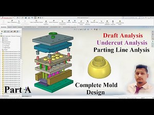 Draft Analysis, Undercut Analysis, Parting Line Analysis, Thickness Analysis in Plastic Mold Design