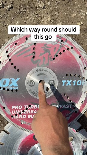 Which way round should this diamond blade go on? #cutoffsaw #diamondbl... | blade