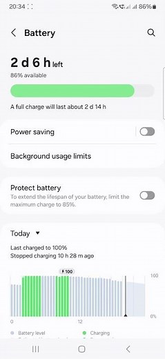 Battery Level and Power Saving (Android Mobile Phone Samsung Galaxy A15 A25)