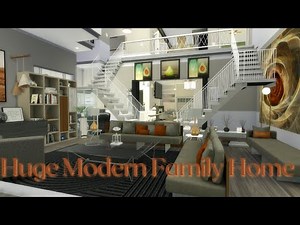 The Sims4 Huge Modern Family Home Tour Furniture CC FOLDER + Download