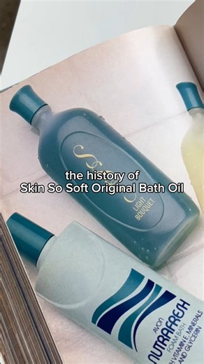 Let's celebrate by taking a look back at Skin So Soft Original Bath Oil through the years! What a legacy 😍 Shop Skin So Soft here: bit.ly/4qWQ6z3 | Avon