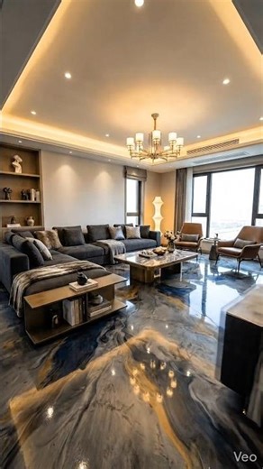 “Insane Epoxy Floor Transformation | From Construction to Luxury Home #epoxyfloor #viral #resinfloor