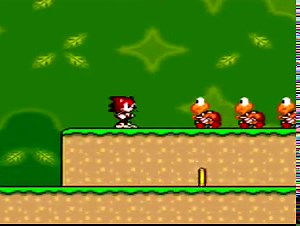 Sonic in Super Mario World