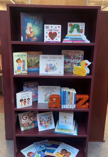 Family Literacy Day is coming up on January 27. To celebrate, we have created a display in library highlighting books from our Children’s Book Collection. So stop by and check it out. #librarytiktok #booktok #childrensbooks #cbulibrary #checkusout 🔎📚