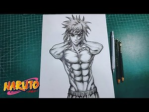 How to draw Minato Namikaze Cool Pose | Naruto | Anime drawing step by step