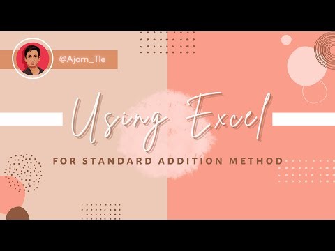 Using MS Excel for standard addition method