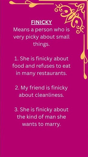 snipppets, finicky #phrase #english #englishlanguage