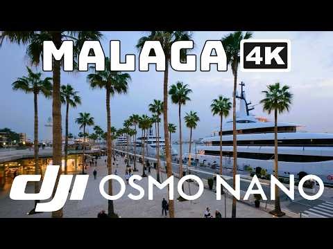 DJI Osmo Nano Low Light Test 🌇 Malaga Port Sunset Walk | 4K 60FPS POV