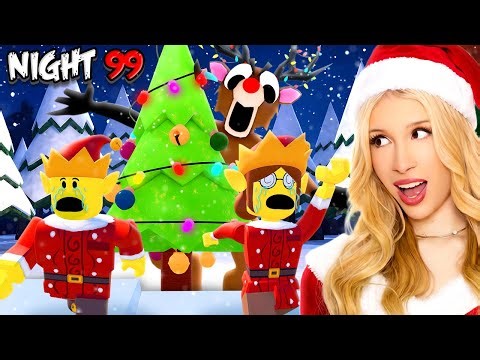 LIGHTING ALL THE CHRISTMAS LIGHTS in the NEW 99 NIGHTS IN THE FOREST UPDATE W/ ⁨@RussoBloxy⁩