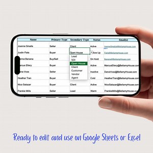 Realtor CRM Excel Template: Client & Transaction Tracker (digital Download - Etsy