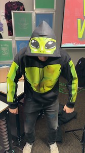 Proof that you can create an epic Halloween costume in no time! We made this custom alien hoodie with DTF, and it’s totally out of this world. #CustomHoodie #DTFTransfers #AlienVibes #ryonet #poweringtheprint | Ryonet