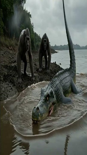 Gorilla vs. Crocodile: Epic Jungle River Battle! 🦍🐊 Who Wins?!