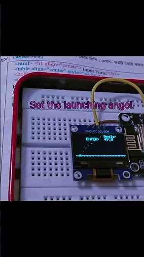 Projectile Motion Simulator on ESP8266 | Real-time Physics Engine.