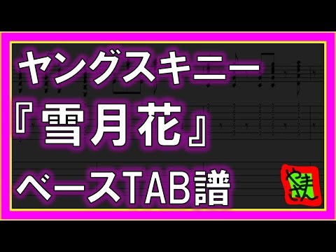 【TAB譜】『雪月花 - ヤングスキニー』【Bass】【ダウンロード可】