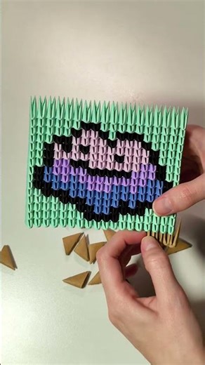 Ditto origami pixel art 💙 Etsy shop link in Bio 🔗