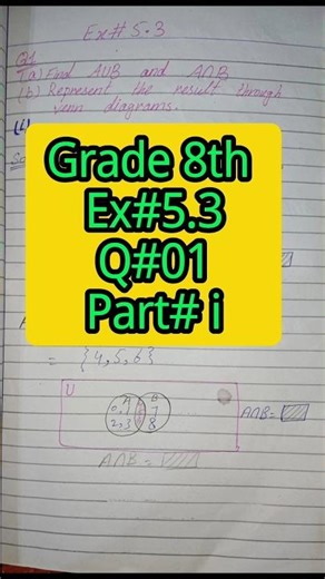 Grade8 Exercise 5.3 Question #01 federal board SNC.