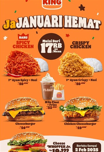 Nikmati Makan Enak dan Hemat di Burger King dengan Promo JaJANUARI!