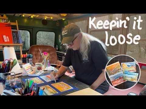 painting loose abstract watercolor landscapes without a plan