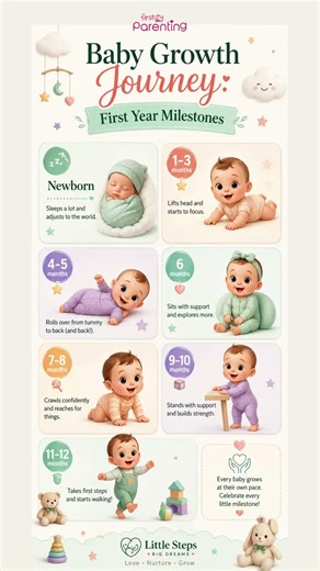 Baby Milestones Month by Month 👶 | 0 to 12 Months Development Guide (2026) #shorts