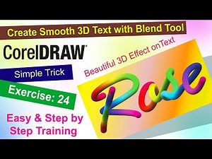 Create smooth 3D text with Blend Tool Exercise No. 24 | YN Tutor