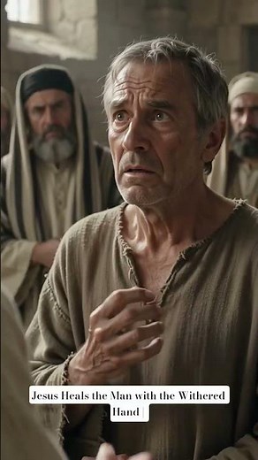 Jesus Heals the Man with the Withered Hand | Sabbath Miracle | Bible Story#jesus #christianshorts