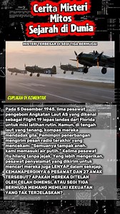 MISTERI TERBESAR DI SEGI TIGA BERMUDA! 🌊📐 Hilangnya Flight 19 adalah kasus yang mengubah wilayah ini menjadi legenda mistis. Bayangkan, pesawat tempur canggih hilang dalam cuaca yang seharusnya aman. Hingga hari ini, tidak ada satu pun serpihan pesawat atau tumpahan bahan bakar yang ditemukan di dasar samudra. Fakta atau Mitos? Pencarian besar-besaran selama berhari-hari berakhir dengan nihil. Apakah menurut Anda Segitiga Bermuda adalah fenomena alam atau sesuatu yang supranatural? Cek Komenta