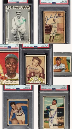 Heritage Auctions Sports on Instagram: "The Golden Age Collection is a one of one Complete sets from the 1940’s & 1950’s, across multiple sports, all signed when the cards were issued Part One closes tonight! Extended bidding begins at 10pm CT"
