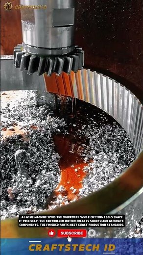 Lathe Machine in Action | Precision Metal Turning Process #machine #industrialmachine