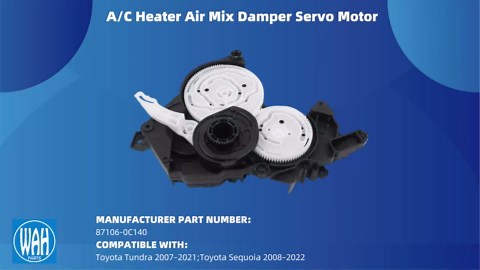 HVAC Blend Door Actuator Compatible with Toyota Tundra 2007-2021 Sequoia 2008-2021 Heater Air Mix Damper Servo Motor Replace 87106-0C140